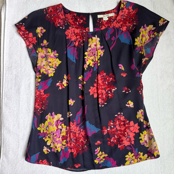 Boden Tops - Boden Floral Blouse - jewel tones